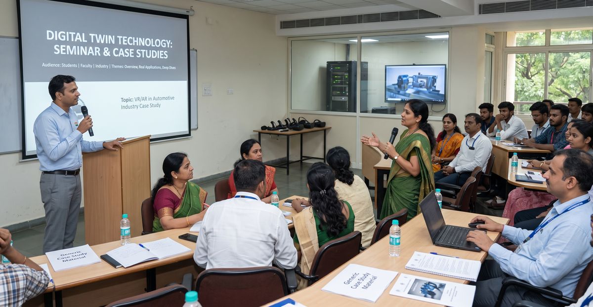 Seminar and case-study session with an audience