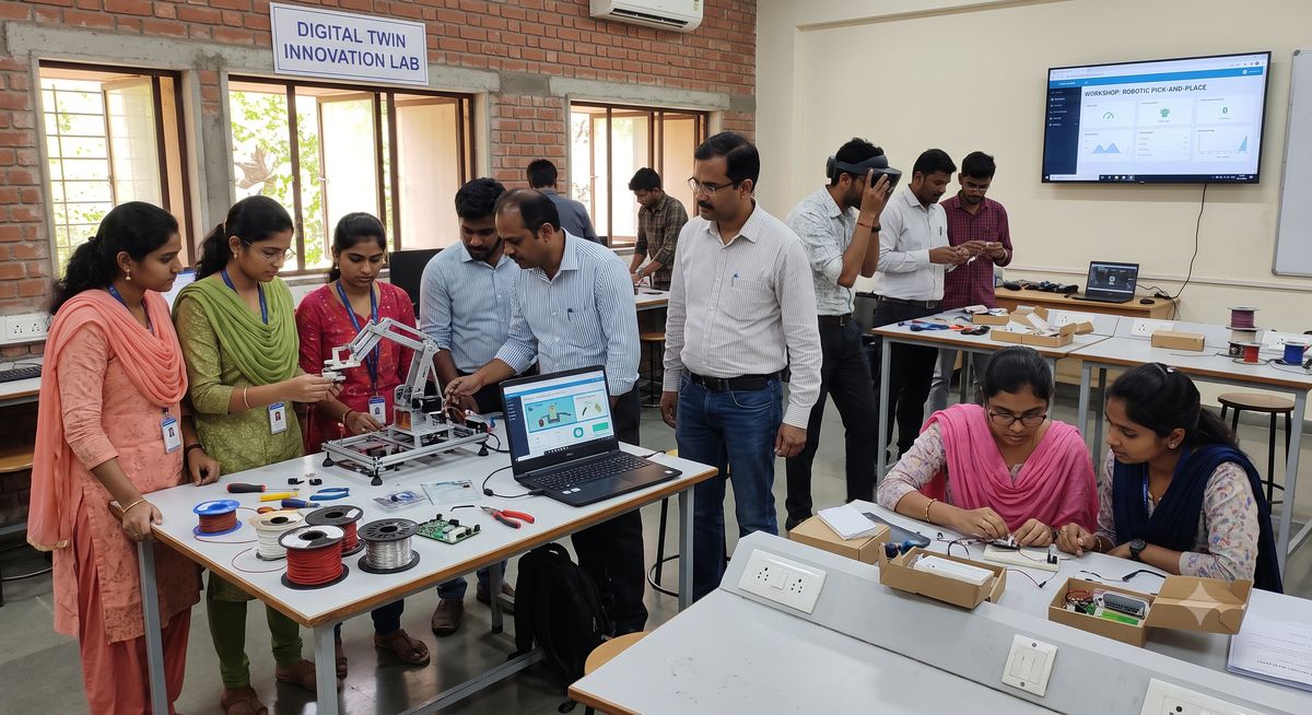 Intensive hands-on workshop in a digital twin innovation lab